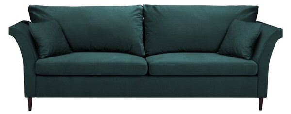 Canapea extensibilă cu spațiu pentru depozitare Mazzini Sofas Pivoine, verde albastru