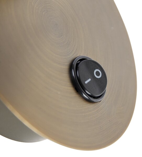 Spotlight inteligent de perete bronz, rotativ și înclinabil, cu întrerupător, inclusiv Wifi GU10 50mm - Karin 1