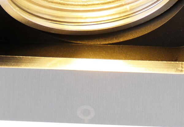 Spot încastrat inteligent aluminiu, incl. WiFi GU10 înclinabil - Qure