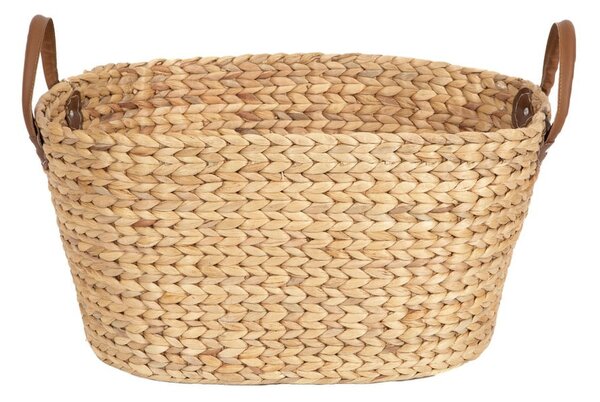 Coș de rufe în culoare naturală din iarbă-de-mare 100 l Belize – Compactor