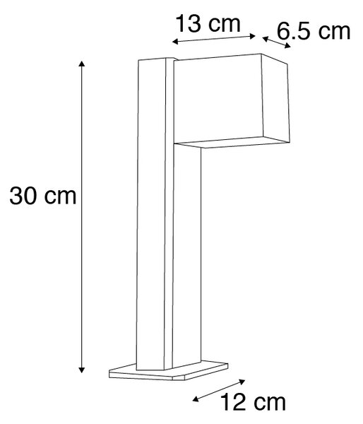 Lampă inteligentă de exterior antracit 30 cm IP44 incl. WiFi GU10 - Baleno