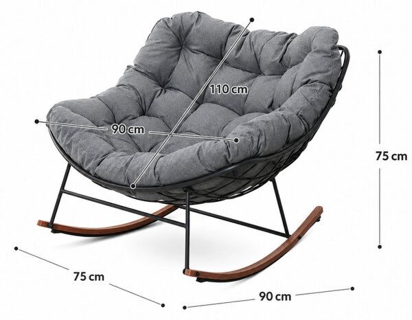 Scaun balansoar de relaxare cu pernă