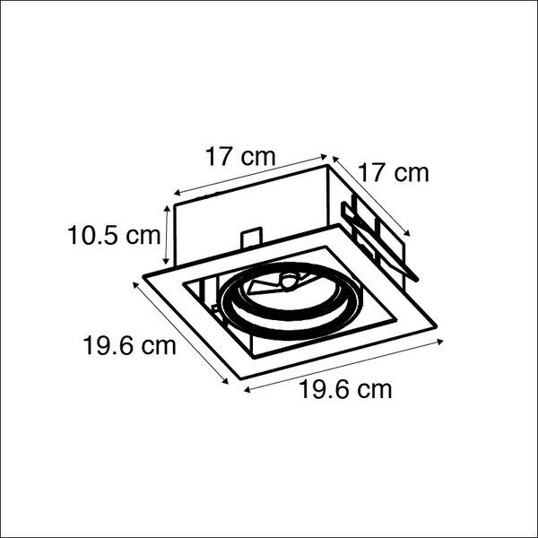 Spot încastrat oțel G53 111mm reglabil - Oneon