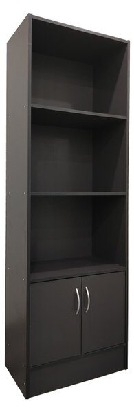Bibliotecă Tekaro I, antracit, 57x33x180 cm