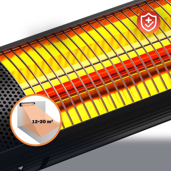 Deuba Radiator radiant 3000 W - negru