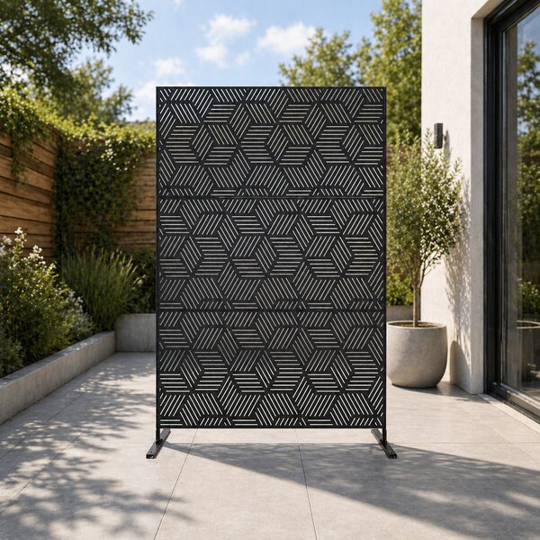 Furnigo Paravan metalic - negru