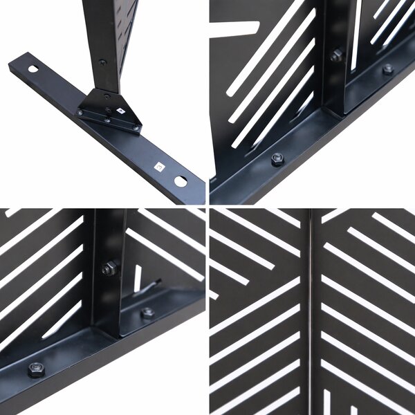 Furnigo Paravan metalic - negru