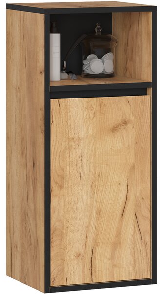 Set mobilier baie Vambos standard (stejar artizanal + negru). Promo -19%. 1152119