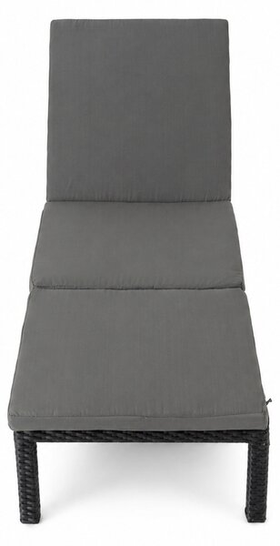 Furnigo Șezlong de grădină Marbella negru - pernă antracit