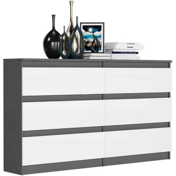 Comodă Rigta (antracit + alb). Promo -16%. 1151458