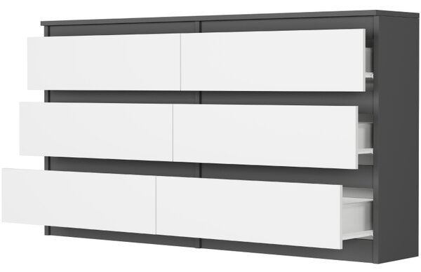 Comodă Rigta (antracit + alb). Promo -16%. 1151458
