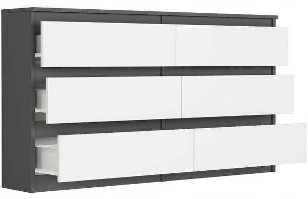 Comodă Rigta (antracit + alb). Promo -16%. 1151458