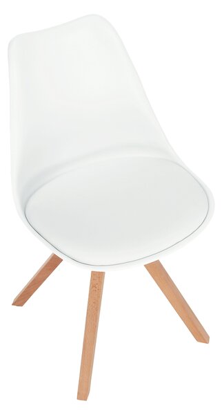 KONDELA Scaun pivotant elegant, alb, ETOSA