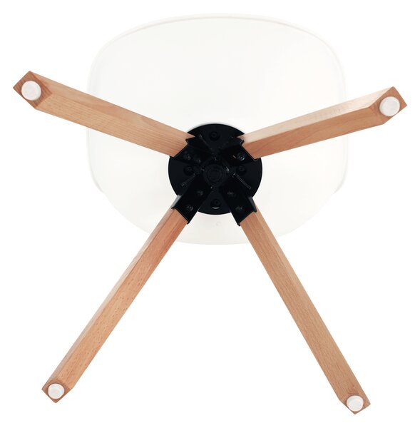 KONDELA Scaun pivotant elegant, alb, ETOSA