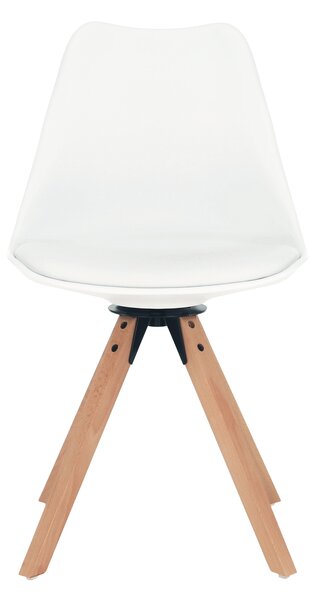 KONDELA Scaun pivotant elegant, alb, ETOSA