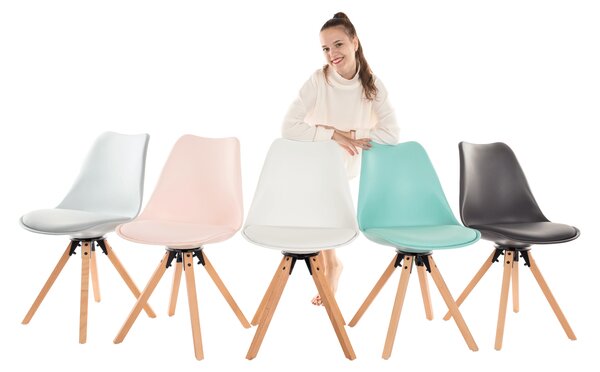 KONDELA Scaun pivotant elegant, alb, ETOSA