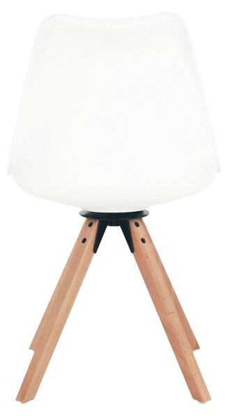 KONDELA Scaun pivotant elegant, alb, ETOSA