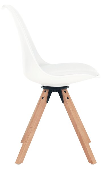 KONDELA Scaun pivotant elegant, alb, ETOSA