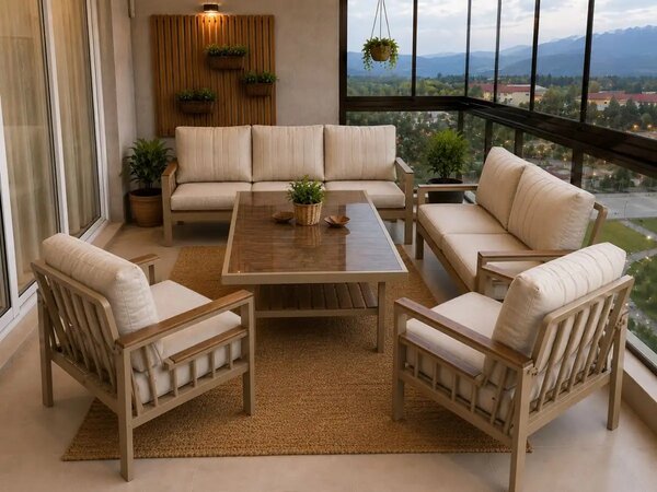 Set de canapea din 5 piese,terasa,gradina,living