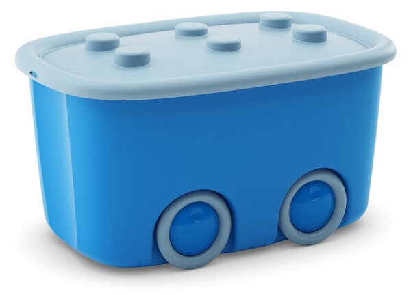 Cutie de depozitare pentru copii albastru-deschis din plastic 58x39x32 cm Funny Box – KIS