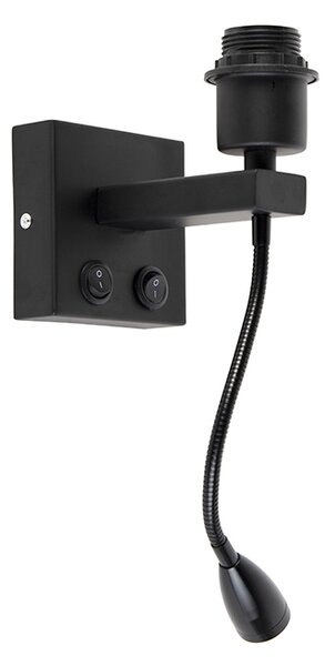 Lampa de perete moderna neagra cu brat flexibil - Brescia Combi