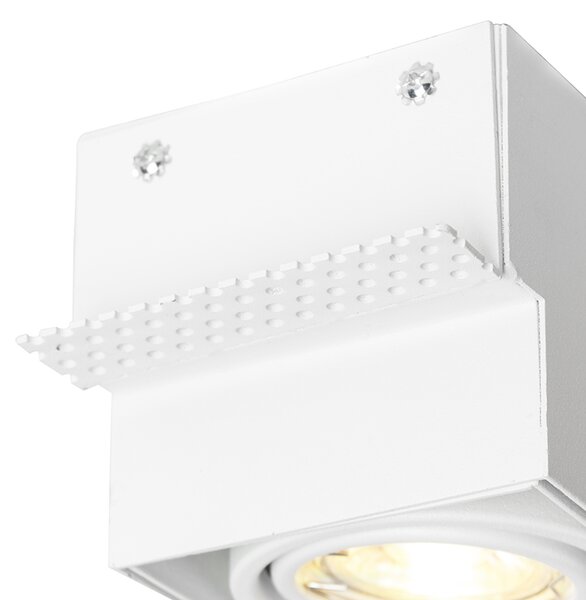Spot integrat alb GU10 inclinabil și rotativ fără rama - Oneon