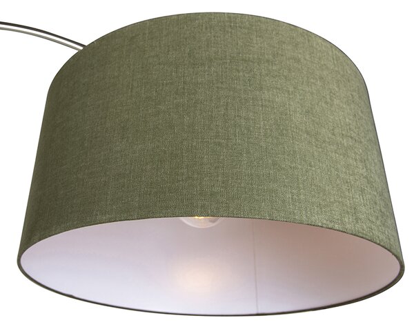 Lampă cu arc din oțel cu abajur verde mușchi 50/50/25 - XXL