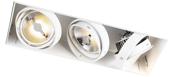 Spot integrat alb AR111 Trimless 3 lumini - Oneon