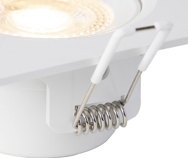 Set de 3 spoturi îngropate albe inclusiv LED reglabil în 3 trepte - Miu