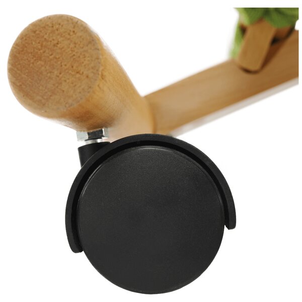 KONDELA Scaun genunchi ergonomic, verde/ fag, GROCO