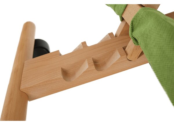 KONDELA Scaun genunchi ergonomic, verde/ fag, GROCO