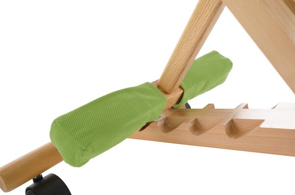 KONDELA Scaun genunchi ergonomic, verde/ fag, GROCO