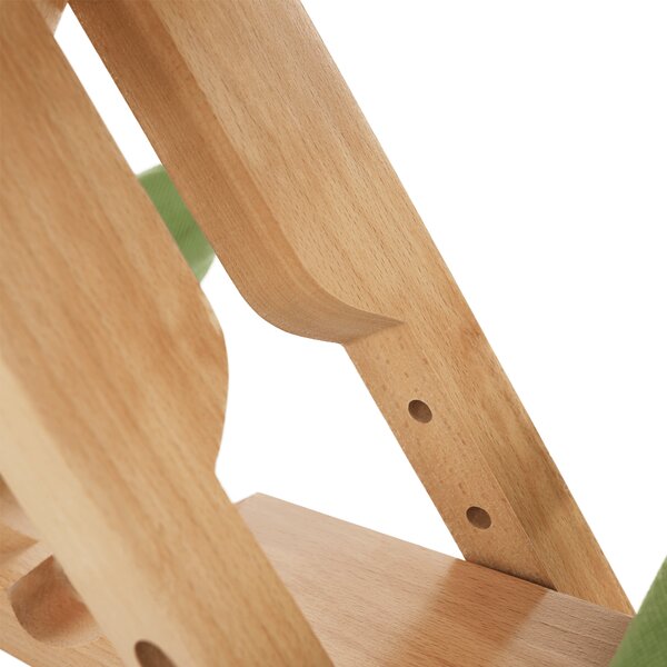 KONDELA Scaun genunchi ergonomic, verde/ fag, GROCO