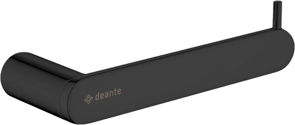 Suport hârtie igienică Deante rotundă, pe perete, negru mat, ADR_N211
