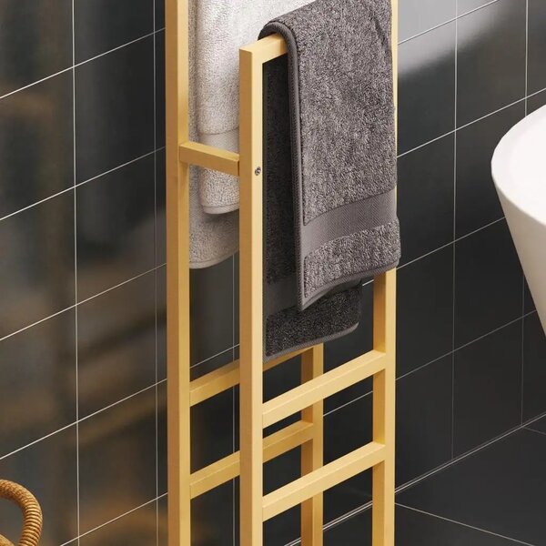 Suport prosop Vella, din metal pentru baie, 90 cm,gold