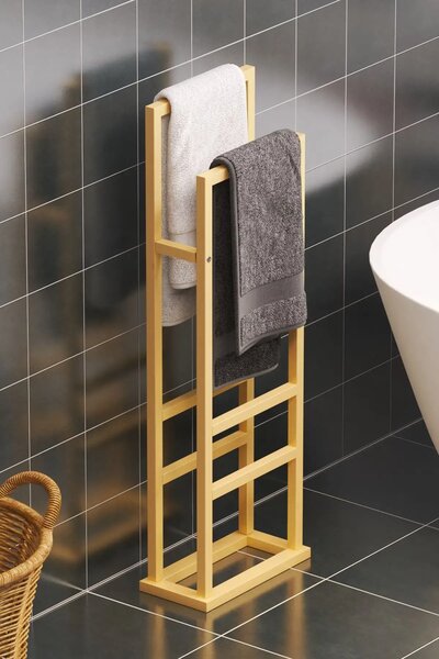 Suport prosop Vella, din metal pentru baie, 90 cm,gold
