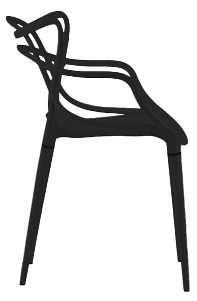 Set de gradina KATO SIRVON - 2 scaune si masa rotunda, neagra