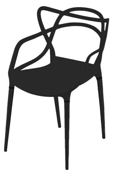 Set de gradina KATO SIRVON - 2 scaune si masa rotunda, neagra