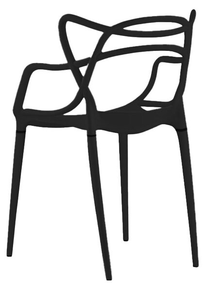 Set de gradina KATO SIRVON - 2 scaune si masa rotunda, neagra