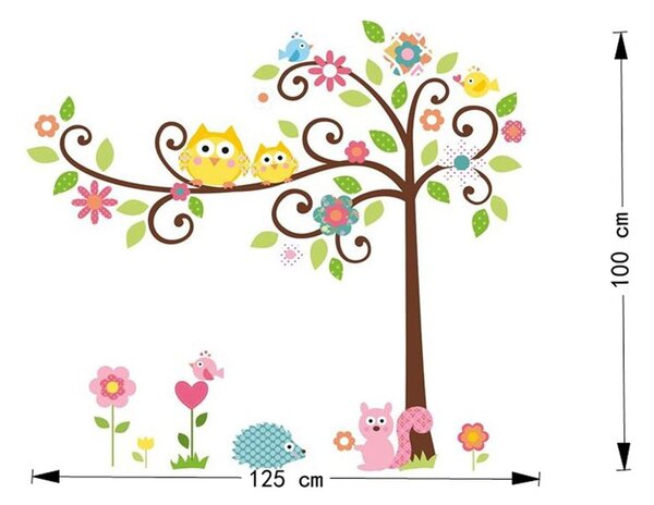 Autocolant Ambiance Tree and Owl