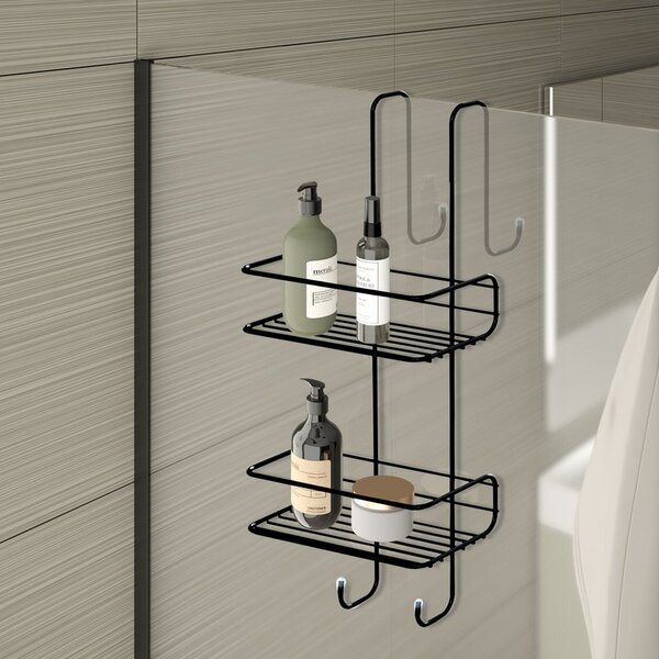 Gedy Gedy, poliță de duș suspendată CHROM LINE 240x490x220mm, negru mat, 248514