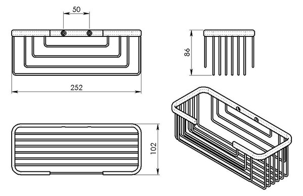 Gedy Gedy, raft SMART, 252x86x102mm, alb, 2419-02