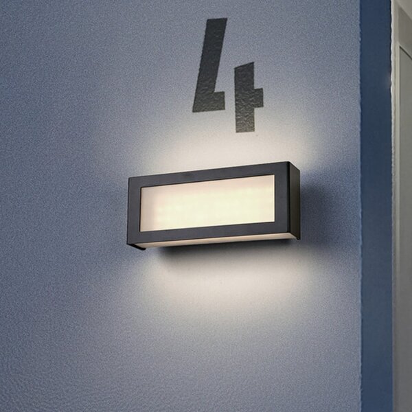 OSRAM Lampă LED pentru exterior ENDURA STYLE NOVA, gri închis, IP54, Gri, Aluminiu, Modern, Priză de perete sus / jos