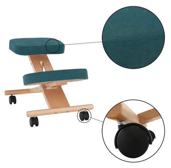 KONDELA Scaun ergonomic, petrol/ fag, FLONET