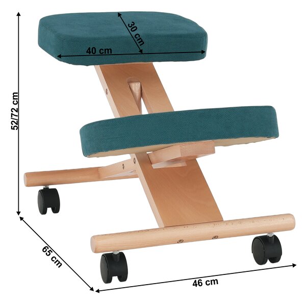 KONDELA Scaun ergonomic, petrol/ fag, FLONET