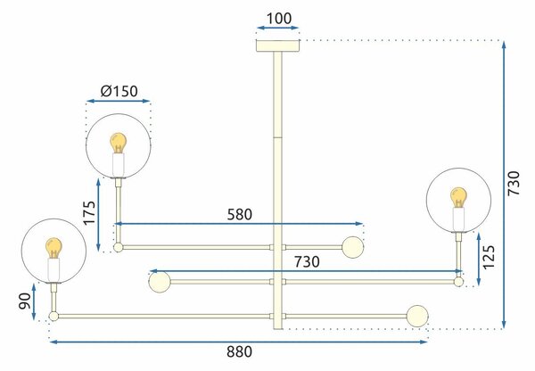 Lampa APP919-6CP