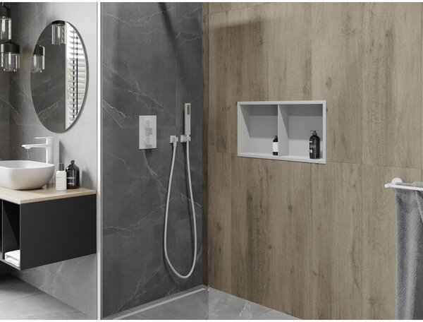 Mexen X-Wall-R, raft de perete cu guler 60 x 30 cm, alb, 1920603010S