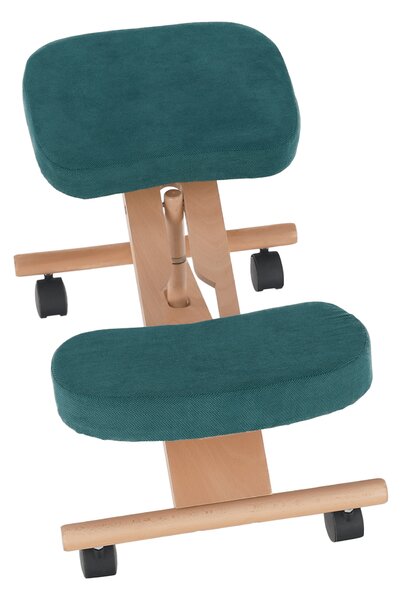 KONDELA Scaun ergonomic, petrol/ fag, FLONET