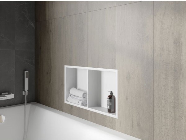 Mexen X-Wall-R, raft de perete cu guler 60 x 30 cm, alb, 1920603010S