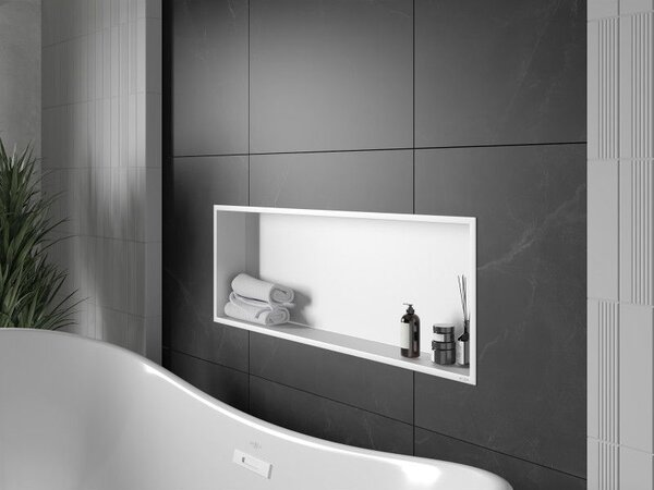 Mexen X-Wall-R, raft de perete cu guler 90 x 30 cm, alb, 1920903010